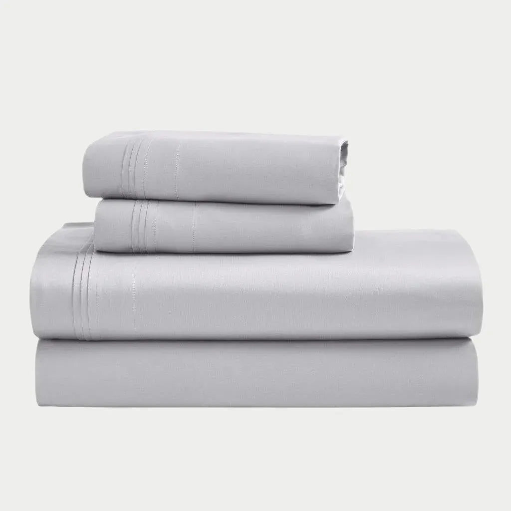 Luxury 1500 Thread Count Egyptian Cotton Sheet Set - Eco-Friendly, Hypoallergenic, Platinum Solid Color - Perfect for Master Bedroom & Guest Room Comfort
