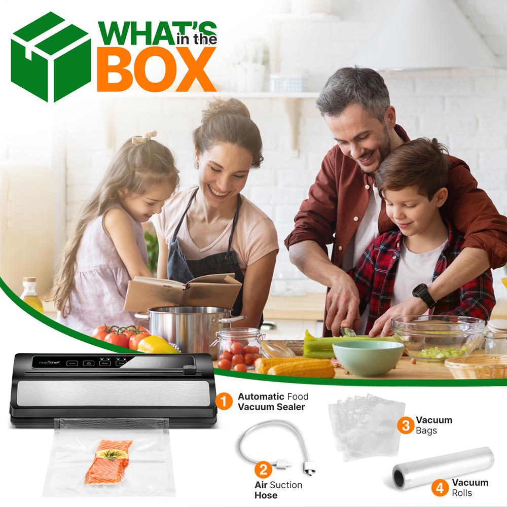 Premium Digital Food Vacuum Sealer System - Airtight Kitchen Appliance for Fresh Food Storage | Perfect for Meal Prep, Sous Vide & Freezer Organization
