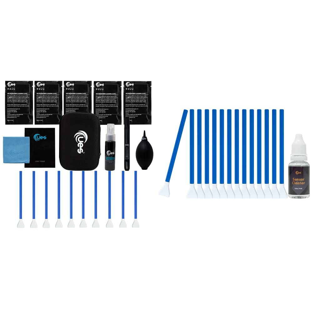 UES DSLR Camera Sensor & Lens Cleaning Travel Kit - Professional APS-C & Mirrorless Camera Cleaning Tools for Travel & Outdoor Photography