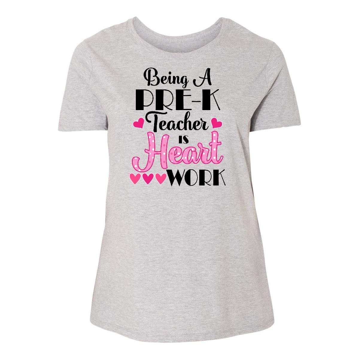 Pre K Teacher Apparel - InkTastic Women's Plus Size Preschool Teacher T-Shirt - Perfect for Teacher Appreciation Week, Classroom Gifts & Back to School Outfits