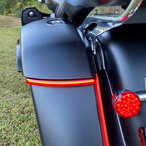 RICKRAK Custom Dynamics LED Saddlebag Lights for Indian® Challenger Motorcycle - Red LED Accent Lights | Waterproof & Durable | Perfect for Night Riding & Custom Bike Builds