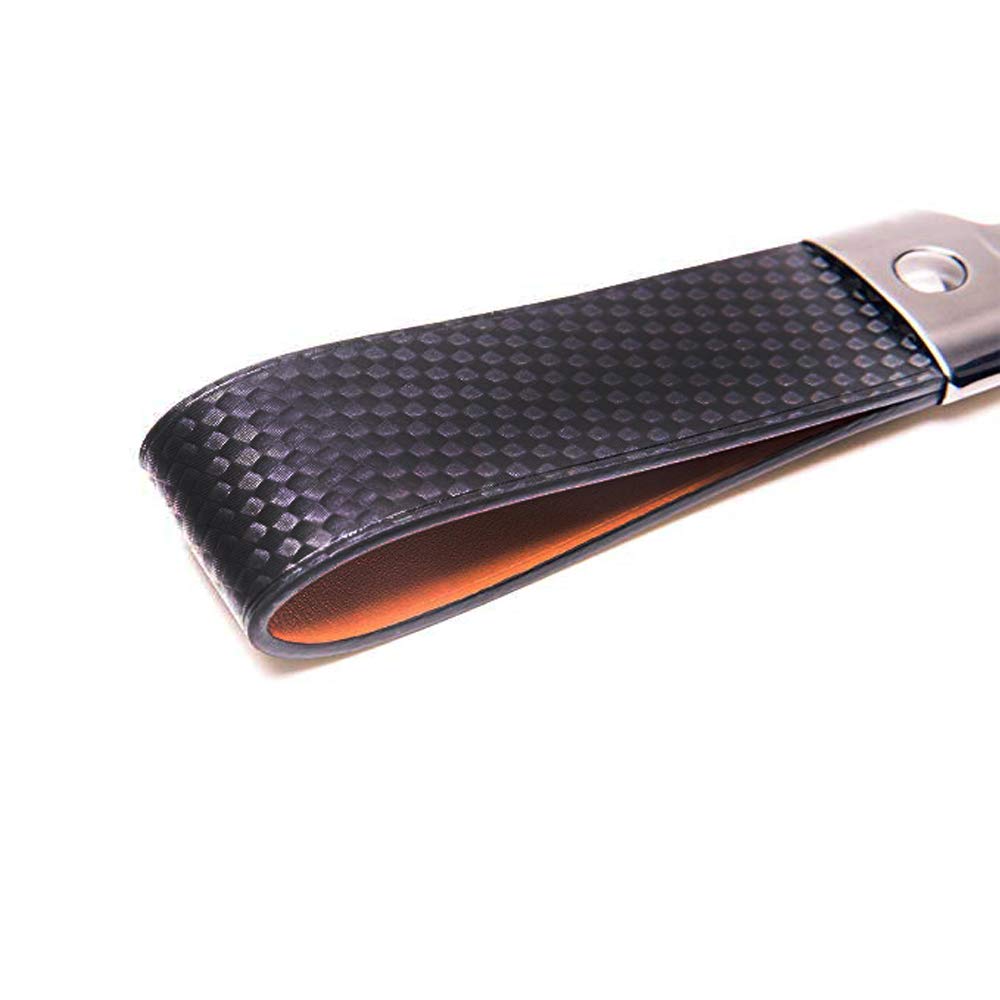Premium Black Leather Valet Keychain - Handcrafted Genuine Leather Key Organizer for Men & Women | Perfect for Car Keys, House Keys & Daily Essentials (Ideal Gift for Drivers & Professionals)
