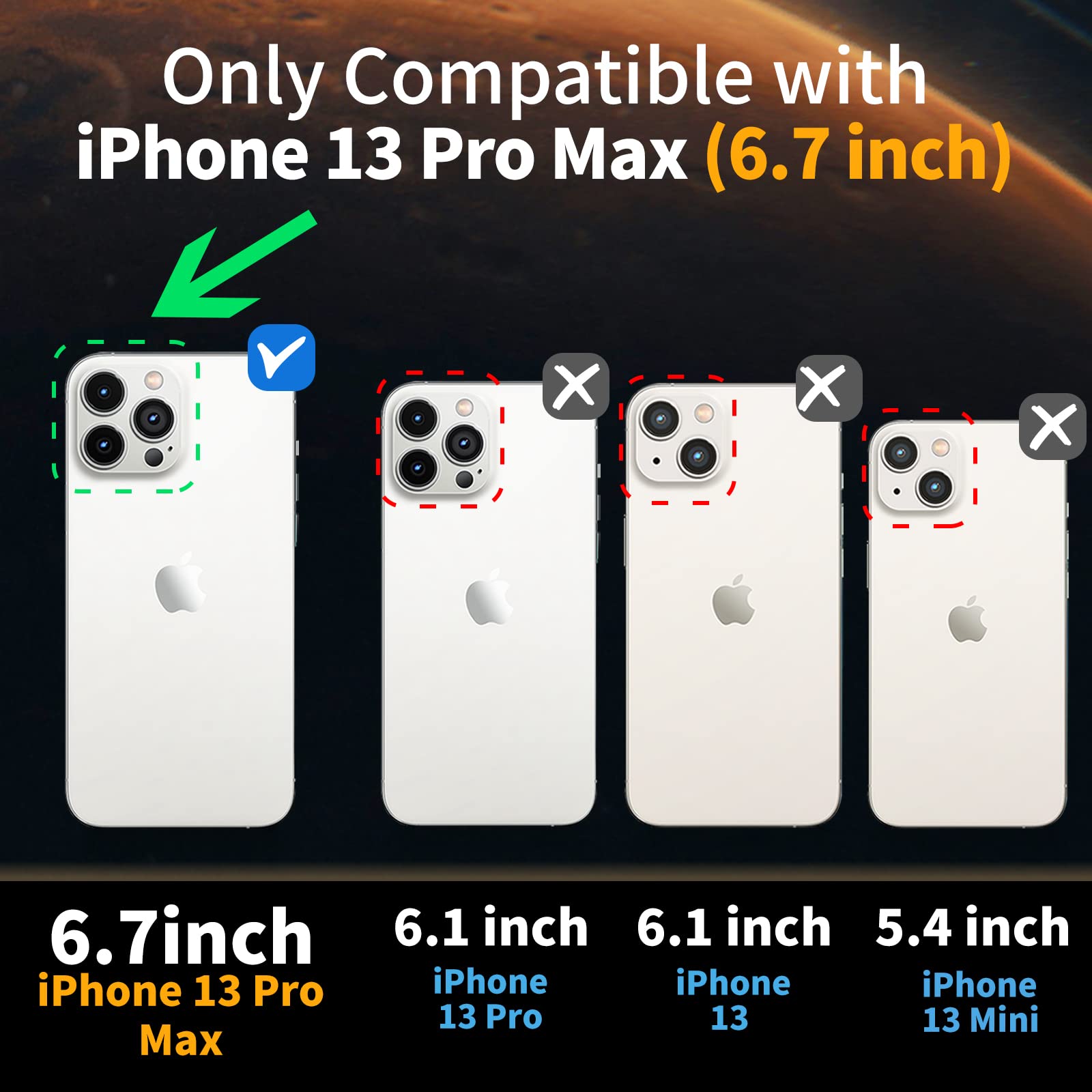 Loheckle Cute 6D Plating Astronaut Phone Case for iPhone 13 Pro Max (6.7 Inch) with Hidden Stand & Camera Protector - Durable Protective Cover for Everyday Use, Travel & Work