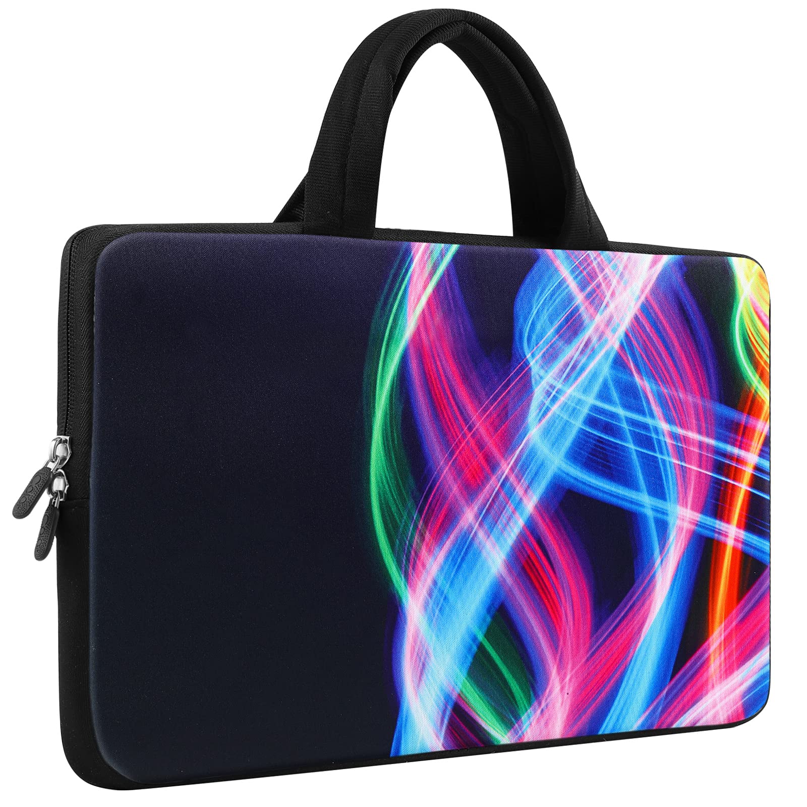 Colorful 11.6-12.2 Inch Laptop Sleeve Case with Handle - Protective Neoprene Cover for MacBook, Chromebook, Ultrabook - Perfect for School, Office & Travel (IHB12-004)