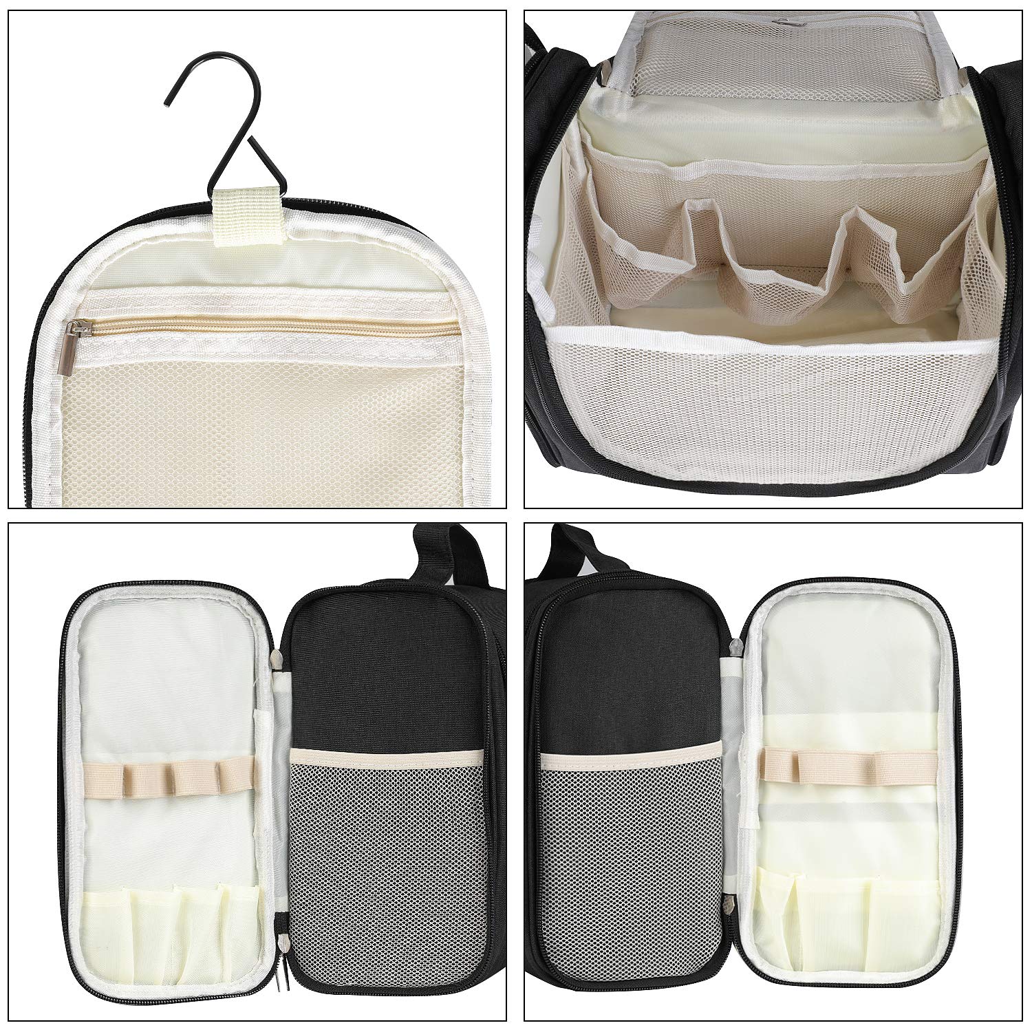 Extra Large Hanging Toiletry Bag - Premium Waterproof Travel Organizer for Men & Women | Durable Nylon Cosmetic & Shower Bag | Perfect for Toiletries, Makeup Brushes & Travel Essentials | Ideal for Camping, Gym & Vacation Use