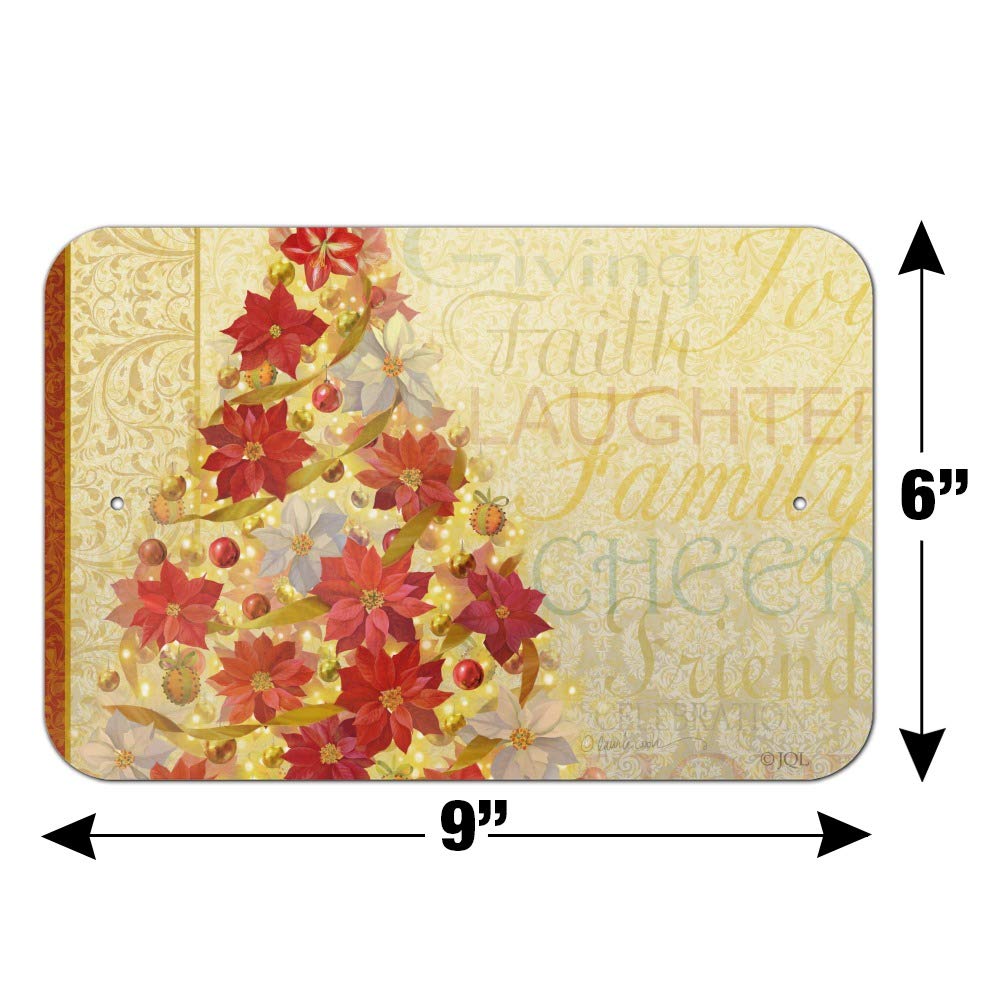 GRAPHICS & MORE Christmas Holiday Tree Sign - Festive Laughter & Cheer Decor for Home, Office, Business - Perfect for Holiday Parties, Gifts & Seasonal Decorations