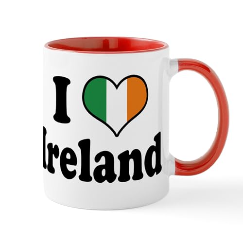 White/Red Inside - I Love Ireland Tricolor Mug