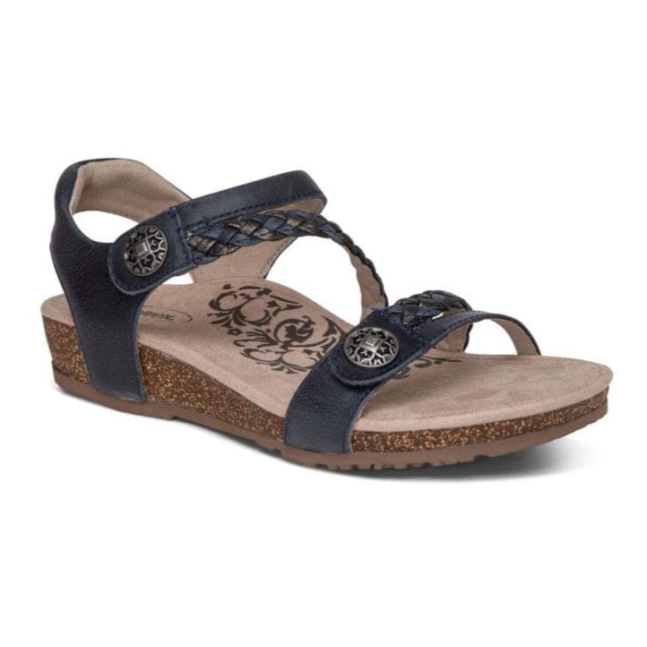 Aetrex Jillian SC441 Walnut Women's Comfortable Orthotic Sandals - Perfect for Walking, Travel & Everyday Wear