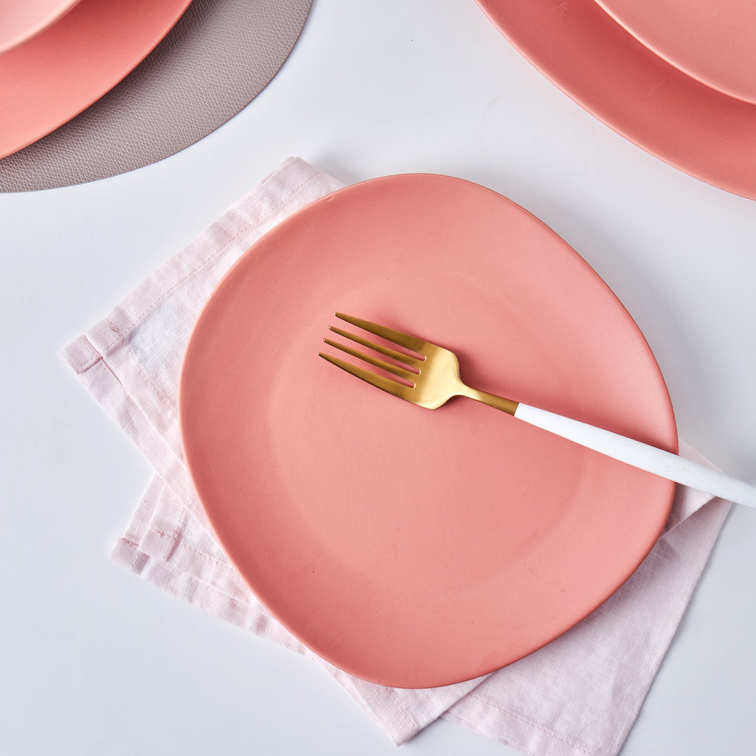 Delilah Porcelain Salad Plate Set of 6 - Elegant Dinnerware for Fine Dining, Parties & Home Decor | Dishwasher Safe & Chip Resistant