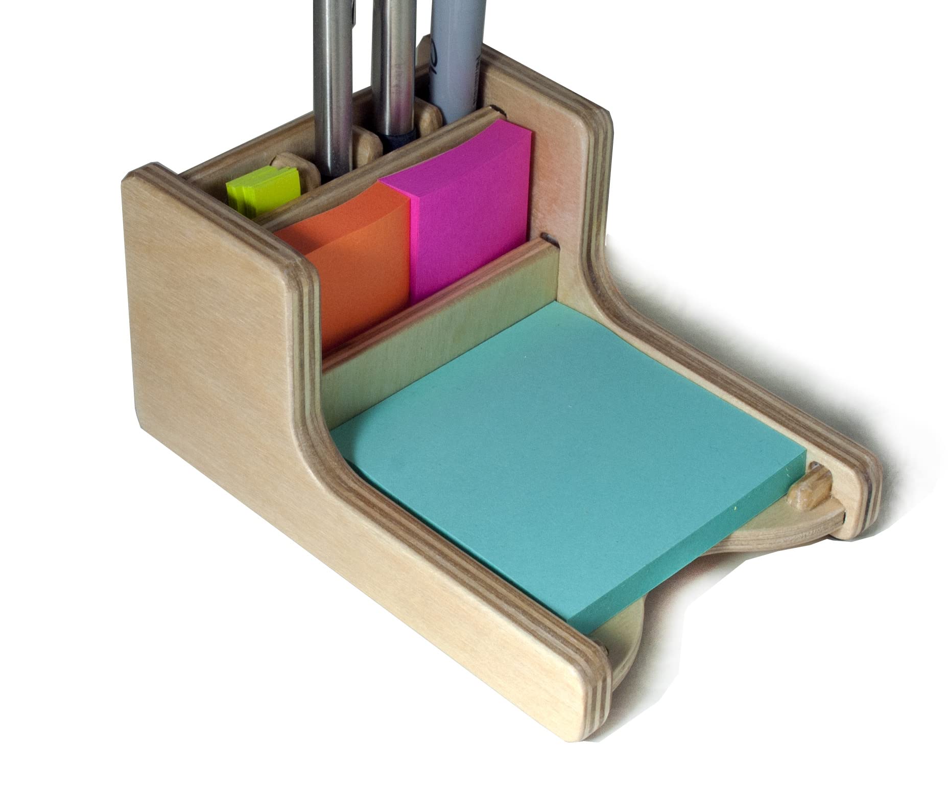 Premium Pen and Sticky Notes Holder with Notepad - Perfect for Office, School & Home Organization | Desktop Writing Accessories for Professionals & Students