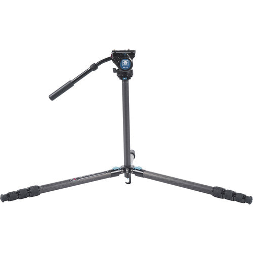 SIRUI ST 224 Quick Release Carbon Fiber Tripod with VH 10 Video Head - Lightweight Professional Camera Tripod for DSLR, Mirrorless, Video Cameras - Perfect for Travel, Vlogging, Photography & Filmmaking
