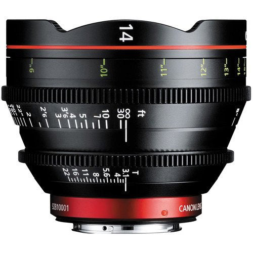 Canon CN-E 14mm T3.1 L F Cinema Prime Lens for EF Mount - Professional Wide-Angle Lens for Filmmaking, Vlogging & Photography