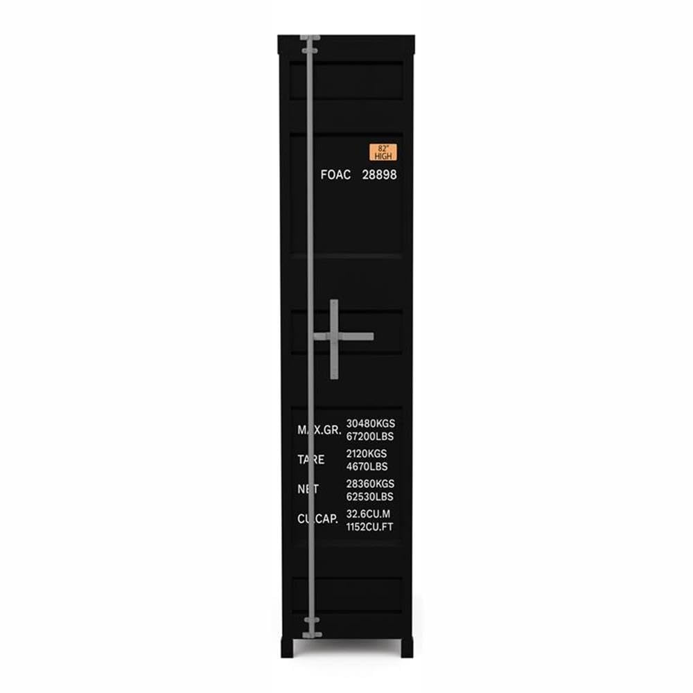 Furniture of America Mandom Modern Metal 4-Tier Bookcase Shelf in Sand Black - Stylish Storage for Living Room, Office, or Bedroom Organization