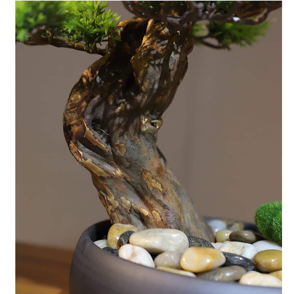 Artificial Bonsai Tree - Realistic Fake Pine Potted Plant for Home & Office Decor | Desk Decoration, Indoor Greenery, Zen Garden Accent