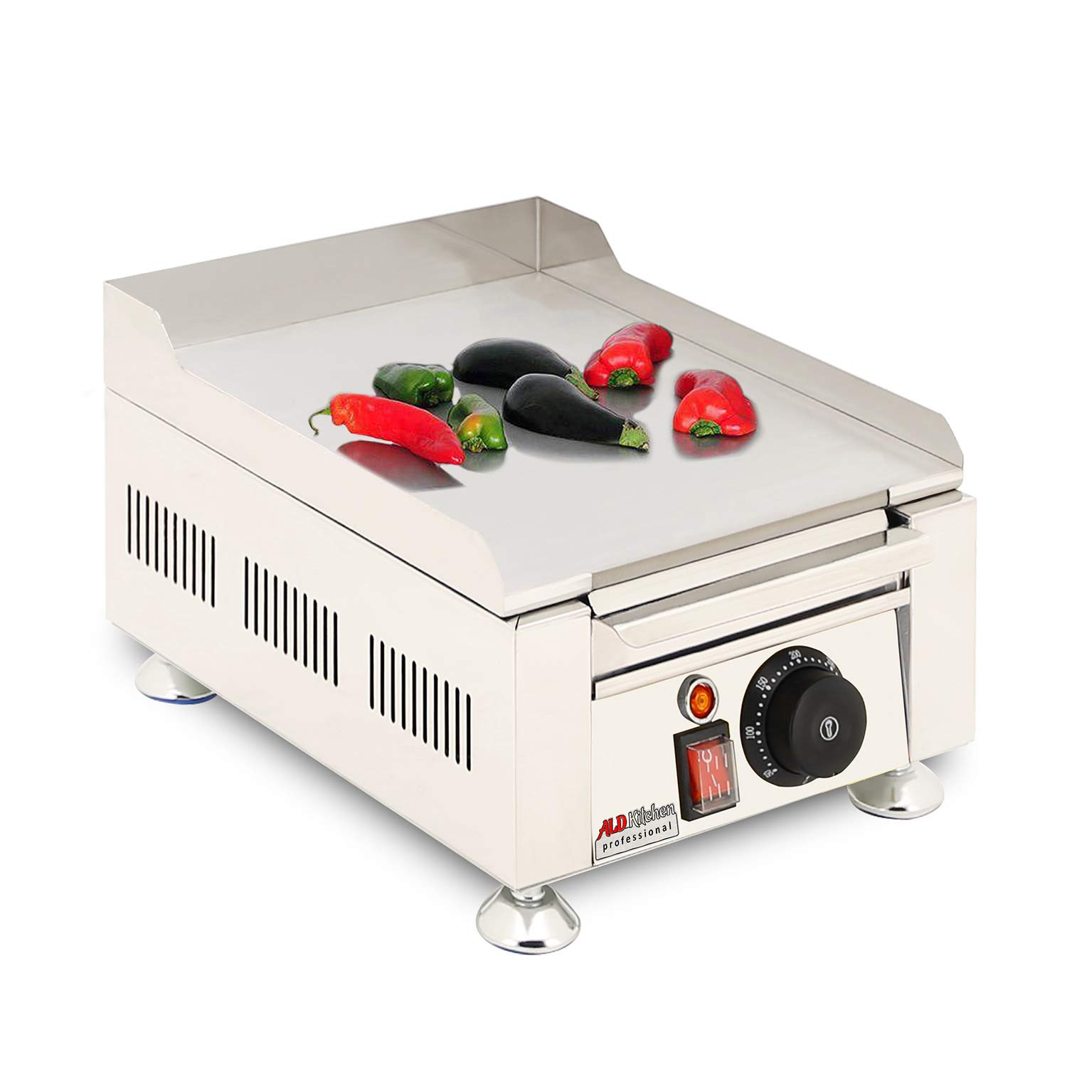 ALDKitchen Flat Top Griddle - Manual Control Griddle Grill for Outdoor Cooking & Camping (Small Size) | Perfect for Backyard BBQs, Tailgating & RV Trips