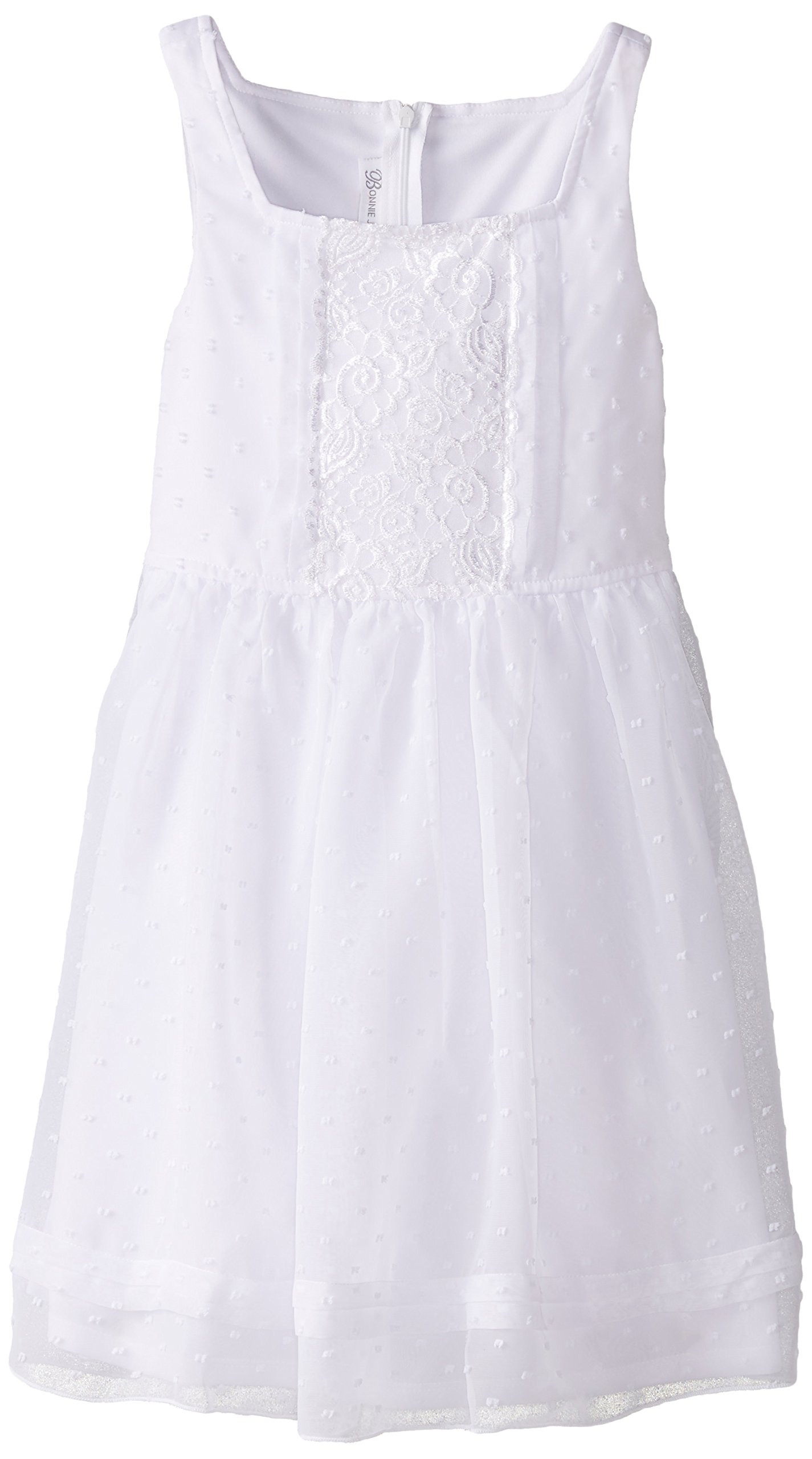 Bonnie Jean Girls' Clip Dot Floral Dress with Square Neckline - Cute Summer Outfit for Parties, School & Special Occasions