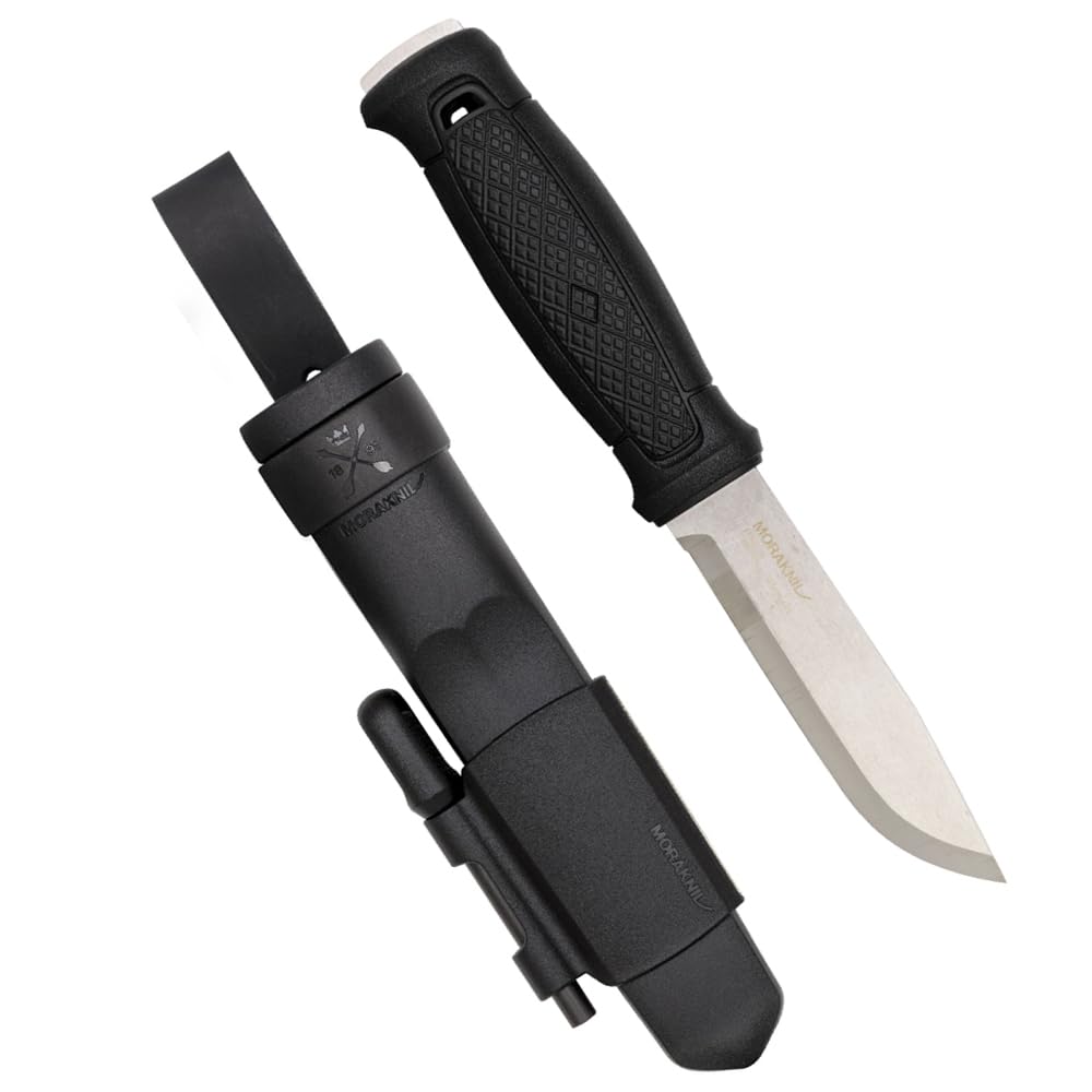 Morakniv Garberg Survival Knife - Full Tang Stainless Steel Blade with Sheath - Outdoor Camping, Hunting & Bushcraft Essential