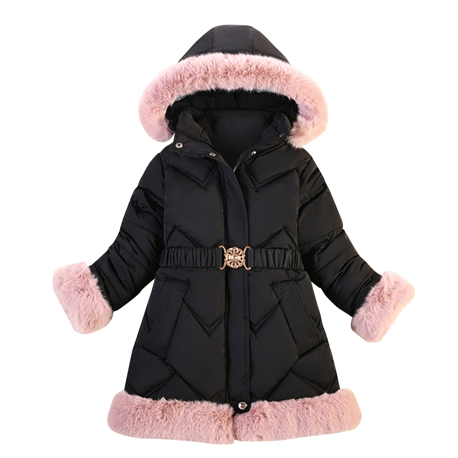 Kids' Warm Winter Hooded Jacket for Boys & Girls - Cozy Fleece-Lined Coat for Cold Weather - Perfect for School, Outdoor Play & Snow Days
