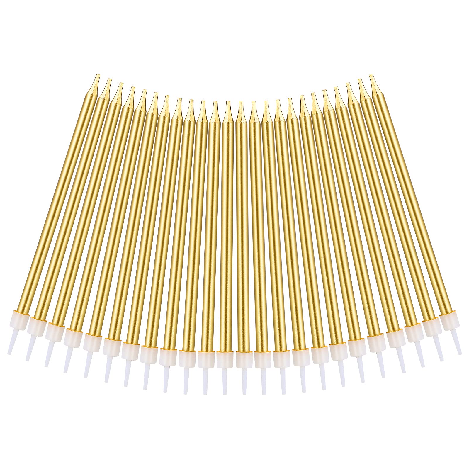 Golden Birthday Candles 24-Pack - 5.1