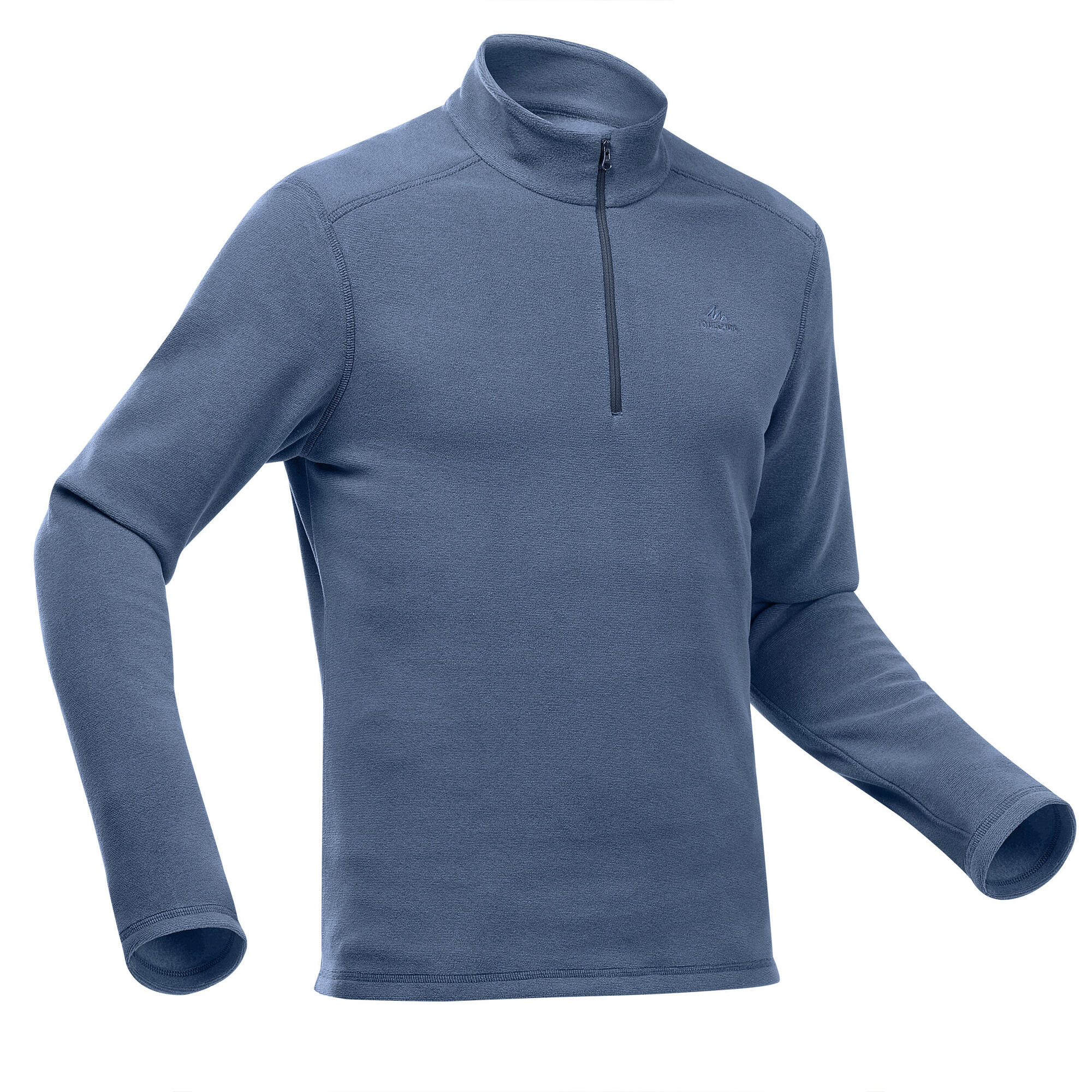 Quechua Men's MH100 Lightweight Hiking Fleece Jacket - Warm & Breathable for Outdoor Adventures, Camping & Trail Running