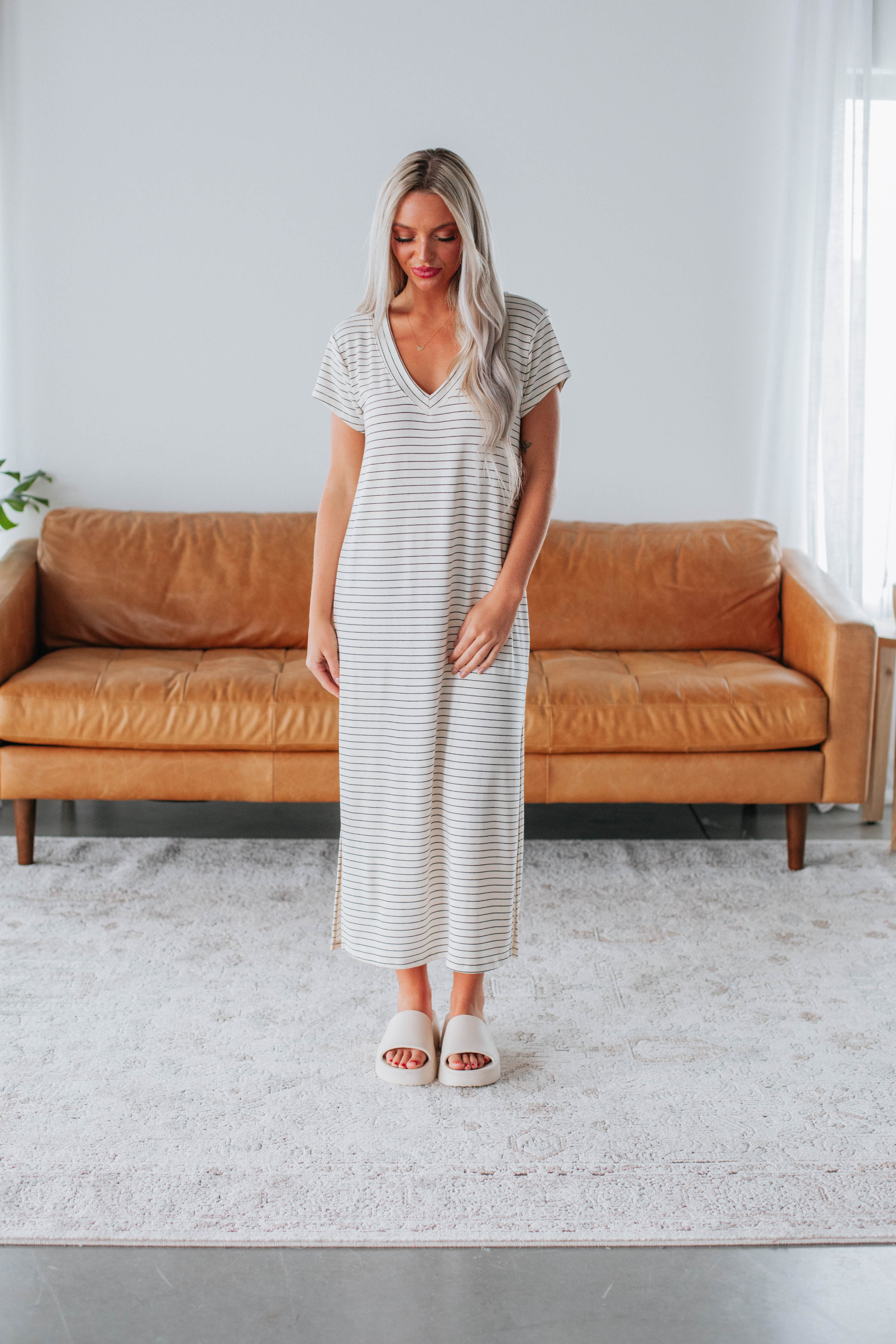 Fletcher Striped Dress for Women - Stylish & Comfortable Summer Casual Dress - Perfect for Office, Party & Vacation