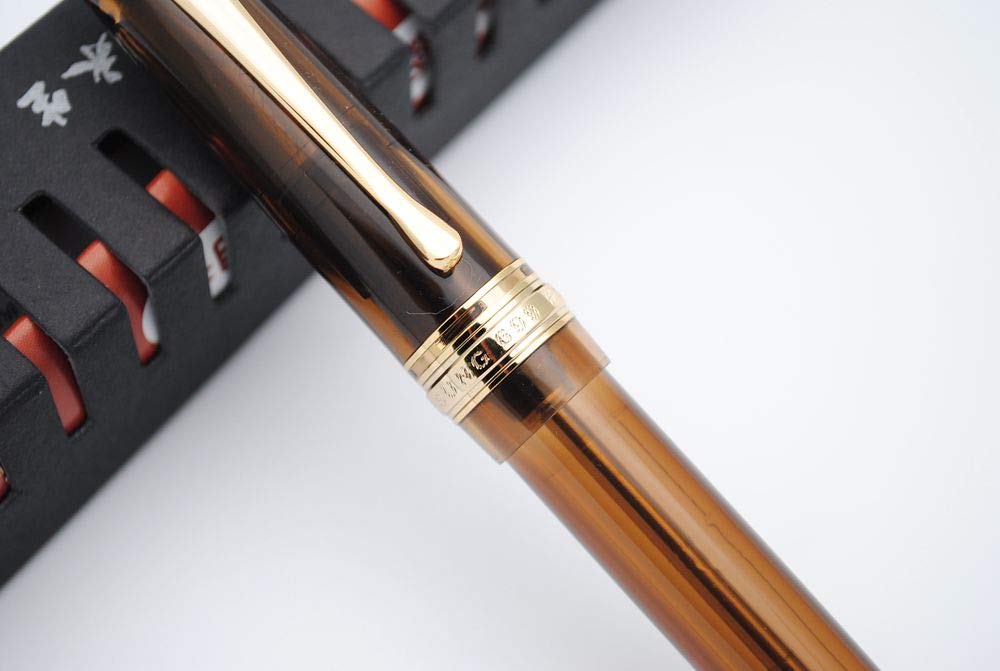CZXYWST 699 Negative Pressure Vacuum Filling Fountain Pen with Fine 0.5mm Nib - Brown Barrel & Solid Grip (Original Box Included) | Ideal for Calligraphy, Journaling & Professional Writing