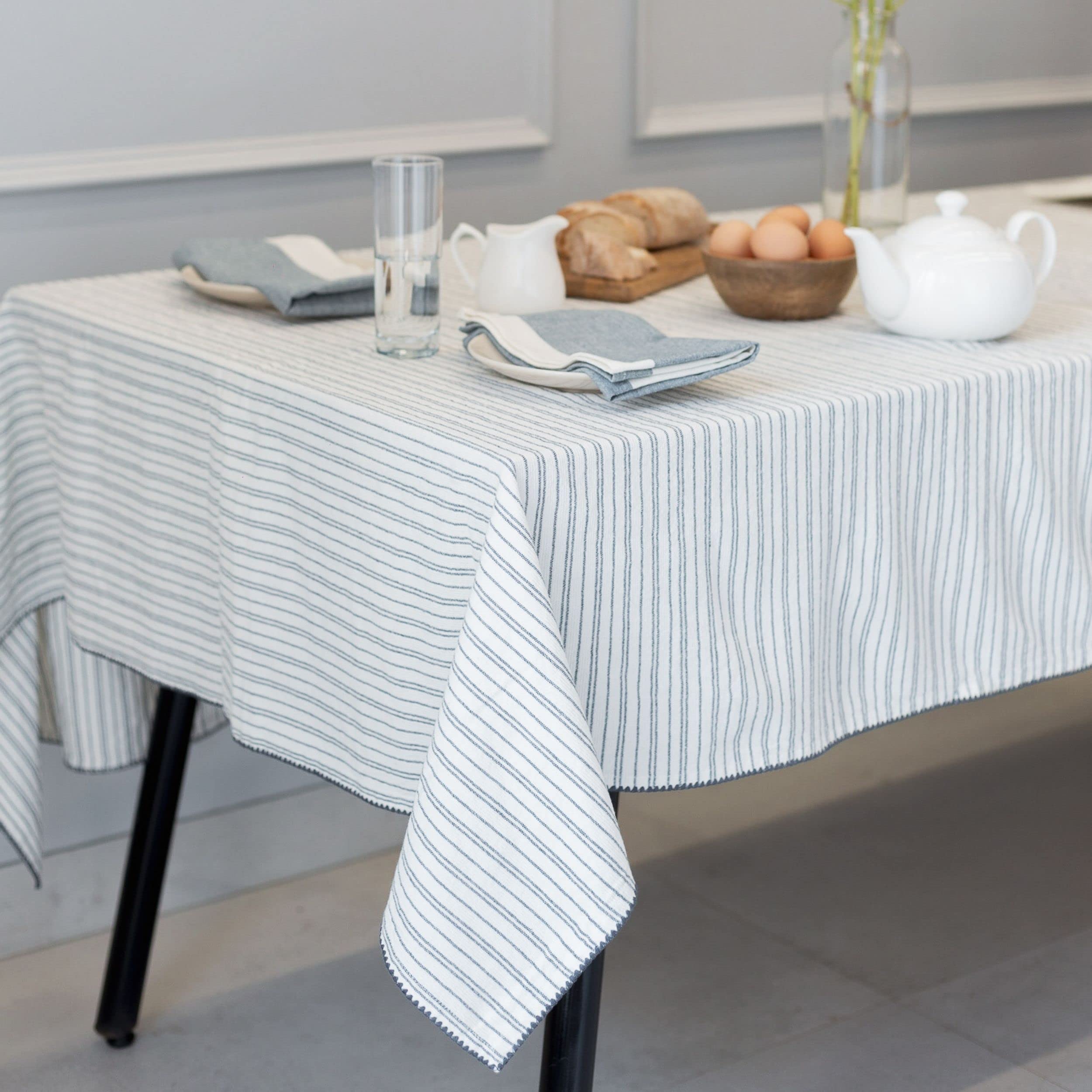 Premium 100% Cotton Boho Kitchen Dish Towels with Hanging Loop - Set of 6 Modern Decorative Tea Towels for Drying Dishes & Table Linens - Perfect for 6-Foot Dining Tables, Farmhouse Kitchens & Cozy Home Decor