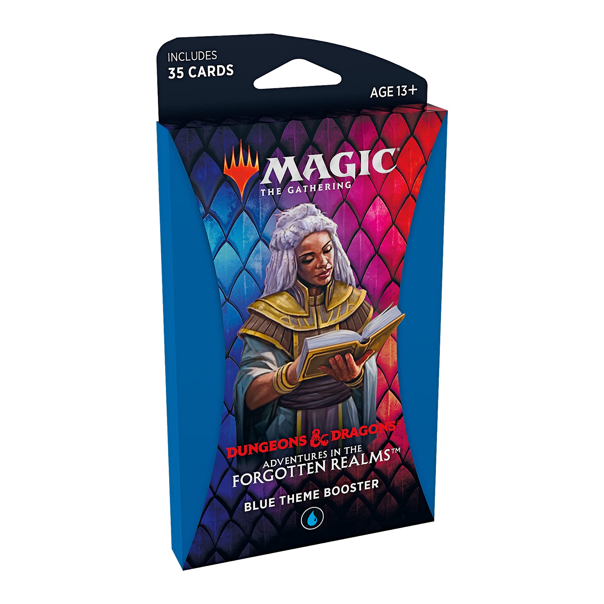 Magic: The Gathering Adventures in The Forgotten Realms Theme Booster - Blue | MTG Dungeons & Dragons Collector Cards for Deck Building & Strategy Gameplay