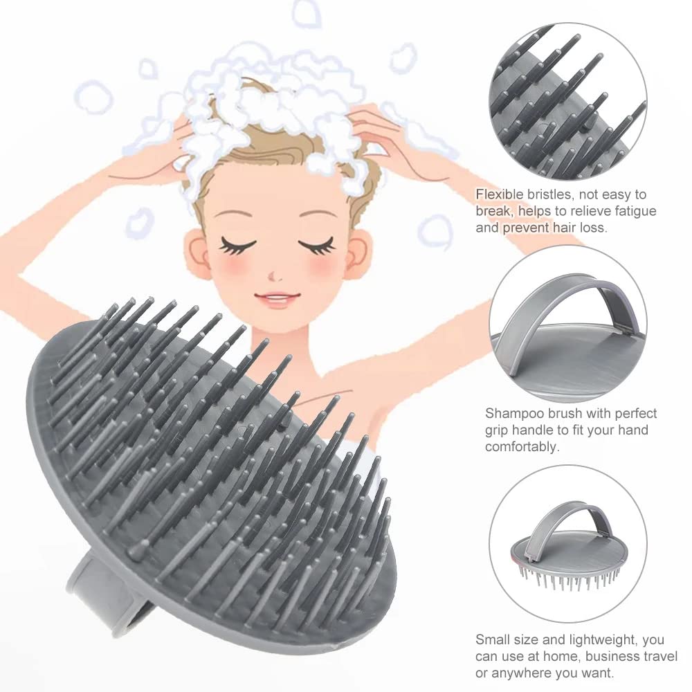 BOXO Silicone Scalp Massager Brush - Exfoliating Hair Scrubber for Dandruff Removal & Head Spa (1 Pack, Random Color) - Perfect for Shower, Salon & Home Hair Care Routine