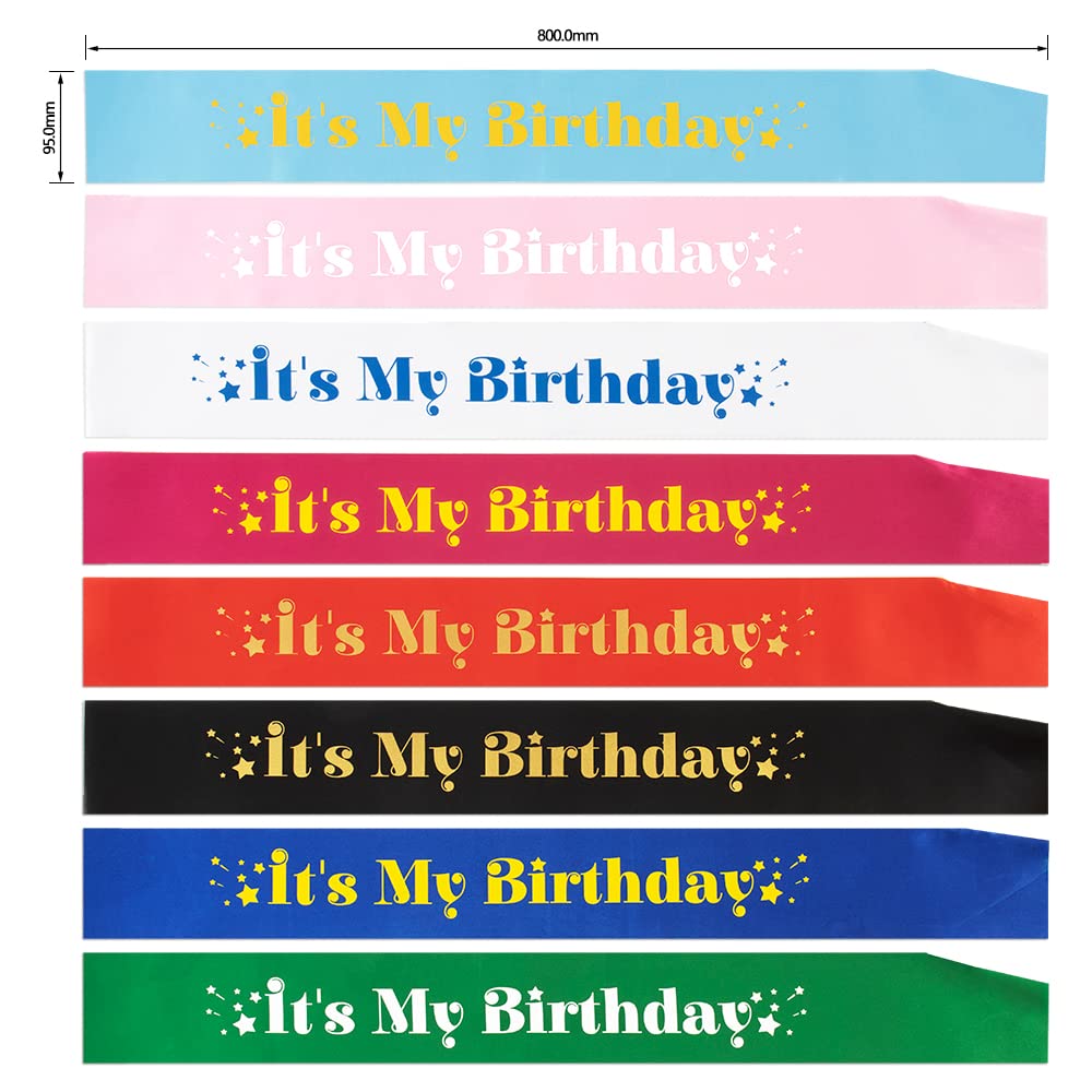 Birthday Sash for Girls & Boys - Pink 'It's My Birthday' Party Decoration & Favor - Perfect for Birthday Celebrations, Photo Props & Special Events