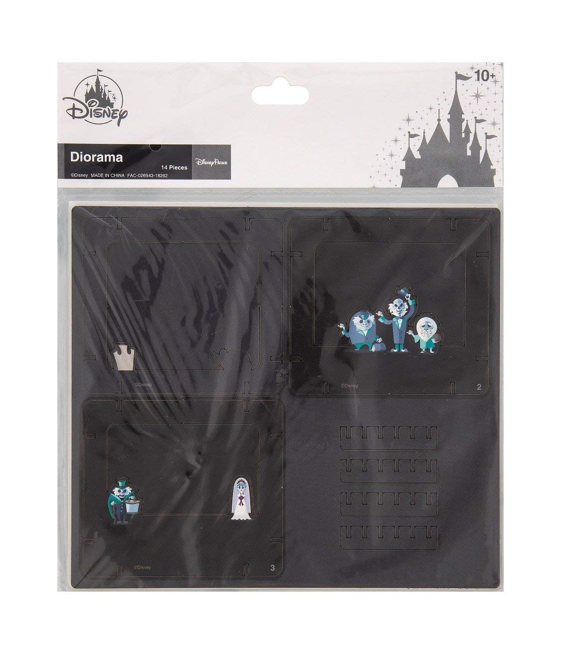 Disney Haunted Mansion 14-Piece Diorama Set - Collectible Miniature Ghostly Scene for Halloween Decor, Disney Fans & Home Display