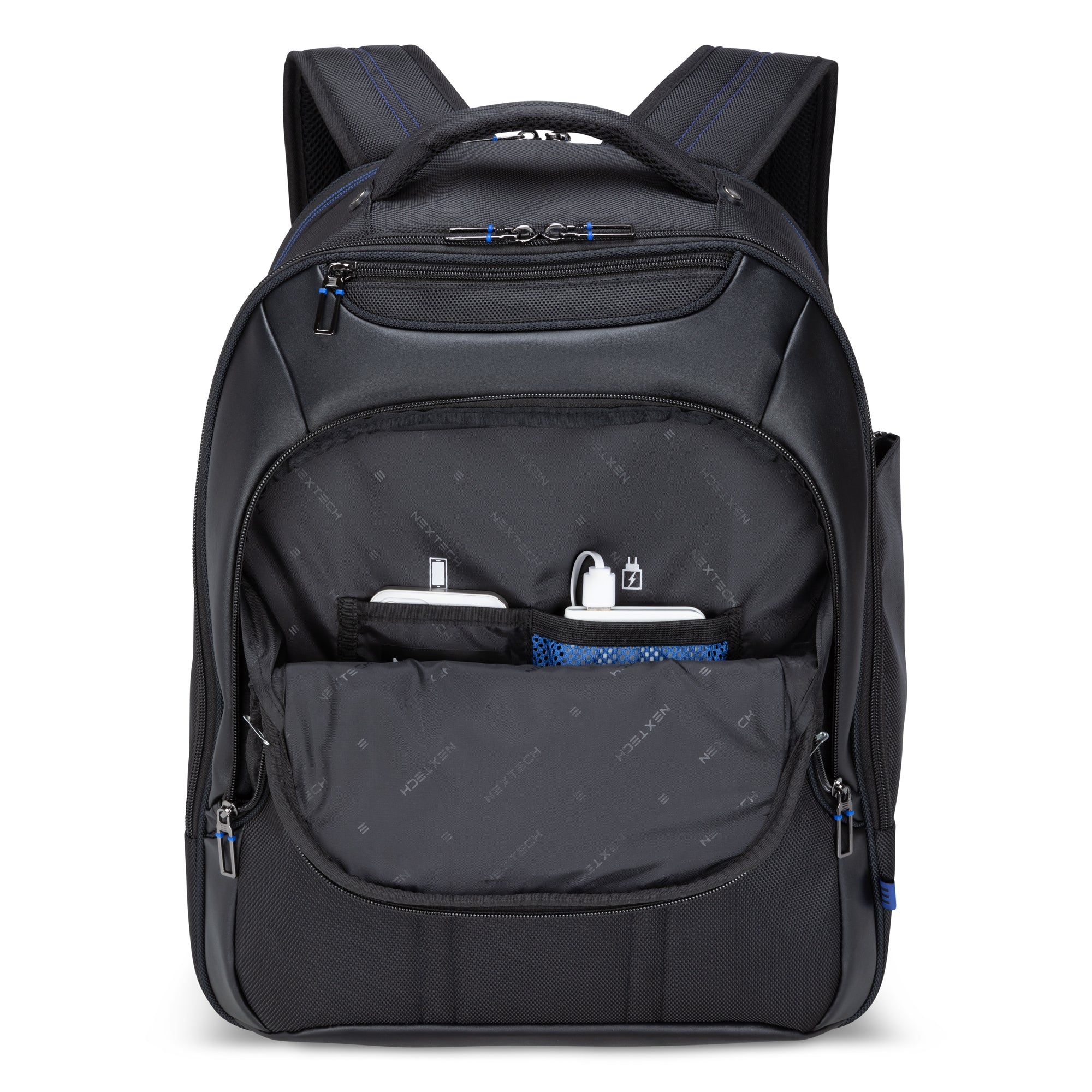 Nextech Professional Business Backpack for Men & Women - Waterproof Laptop Backpack with USB Charging Port - Perfect for Office, Travel, and Commuting