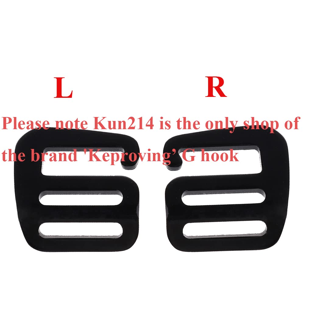 25mm Adjustable Aluminum G Hook Buckles for Backpack, Luggage & Strap Webbing - Heavy Duty Slide Buckles (4 Pairs) - Perfect for Outdoor Gear, Travel Accessories & DIY Projects