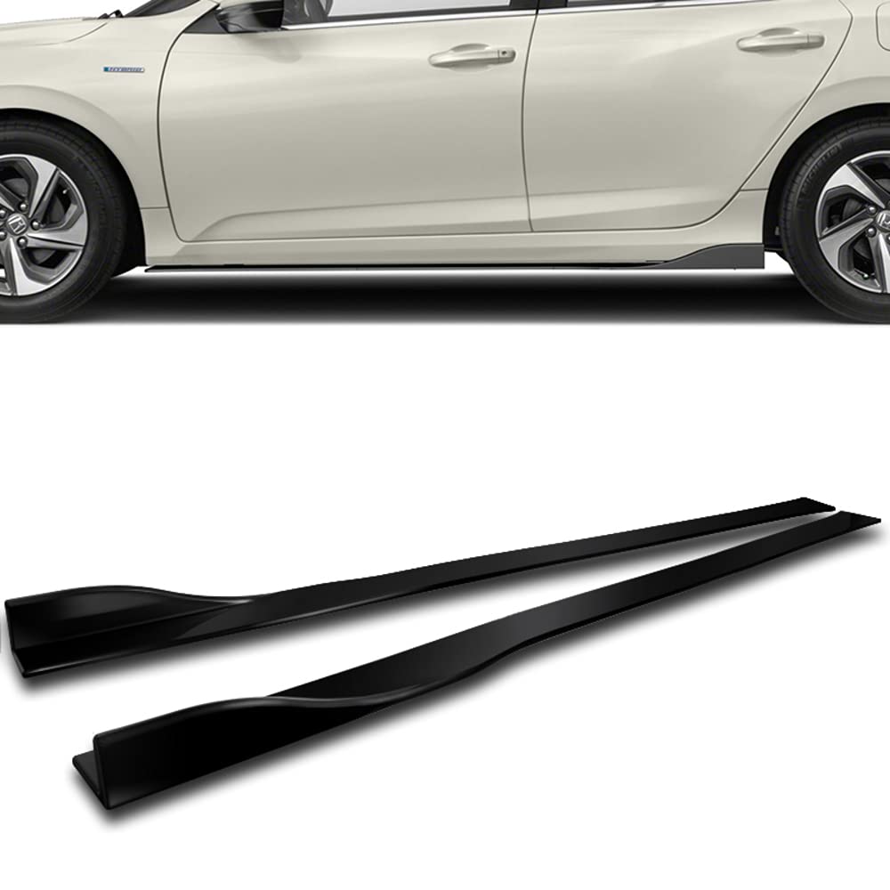 Q1-TECH 9-Piece Front Bumper Lip Kit & Side Skirt Extensions Diffuser Set for 2013-2016 Hyundai Genesis Coupe 2-Door | ABS Matte Black Spoiler Air Chin Body Splitter | Car Styling & Performance Upgrade for Sporty Look