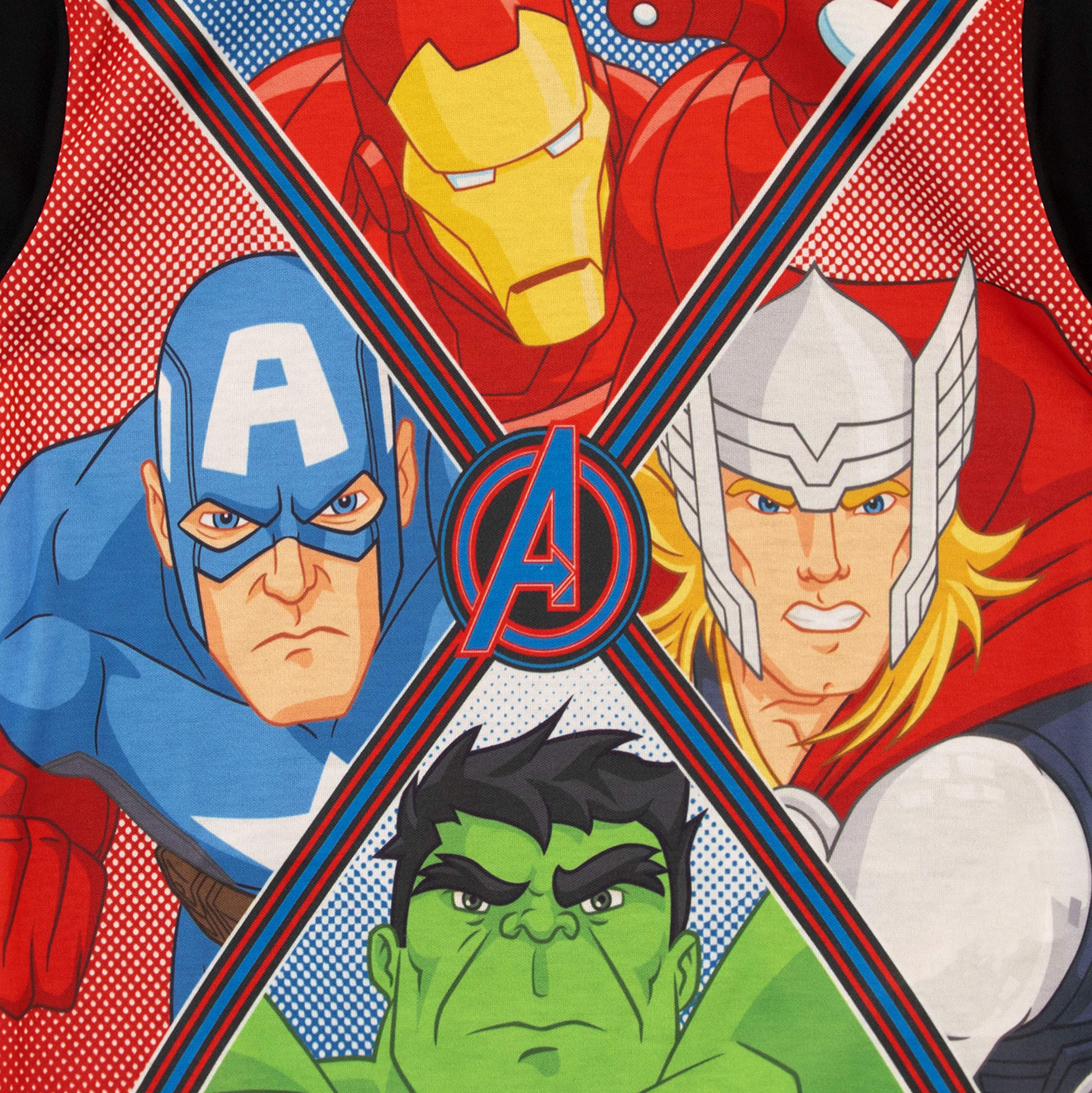 Marvel Avengers Boys' Pajama Set - Iron Man, Captain America, Thor & Hulk Superhero Sleepwear for Kids | Perfect for Bedtime, Sleepovers & Superhero Adventures