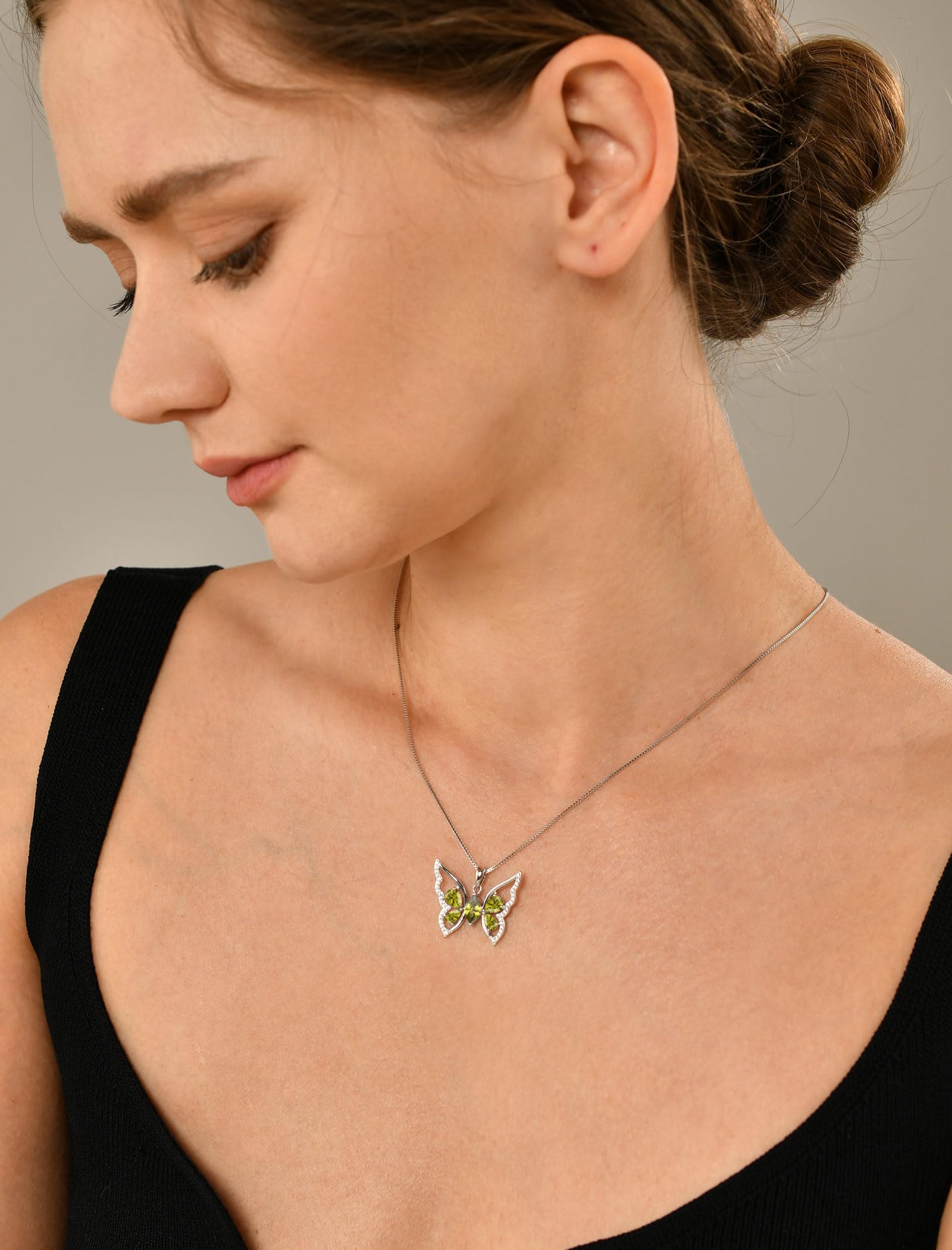 925 Sterling Silver Butterfly Necklace for Women - Elegant Birthstone Pendant Jewelry | Perfect Gift for Birthday, Anniversary & Special Occasions