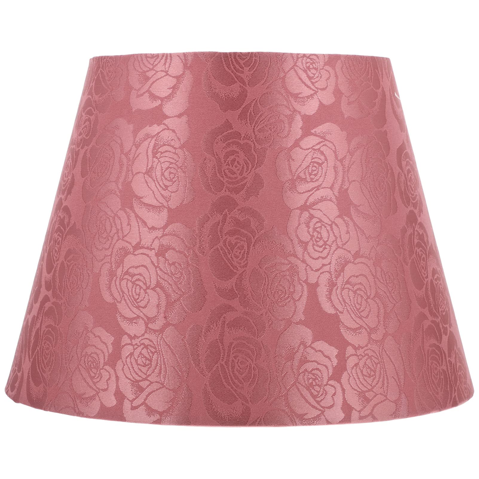 Beaupretty Floral Embroidery Fabric Clip-On Chandelier Lamp Shade - Pink Lampshade for Table, Wall & Ceiling Lights - Elegant Home Decor for Living Room, Bedroom & Dining Room Lighting