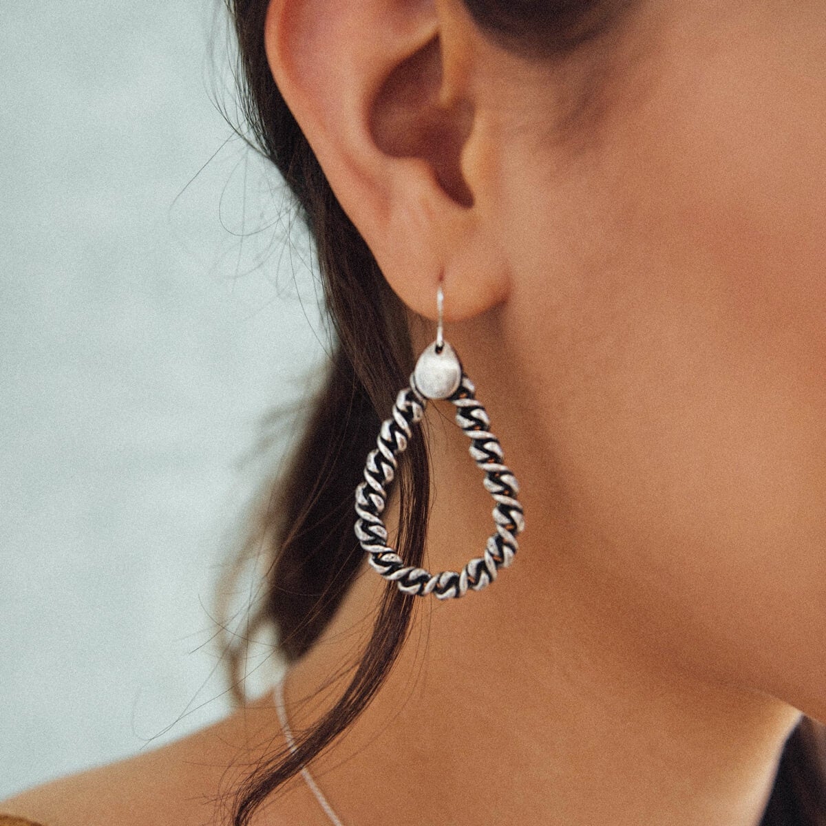 Crimped Droplet Earrings for Women - Dainty Gold Plated Hoop Earrings for Everyday Wear | Perfect for Office, Date Night & Special Occasions