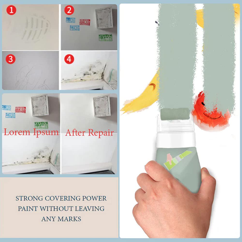 Rolling Brush Wall Latex Paint - Eco-Friendly Wall Repair & Renovation Paste for Graffiti Covering - Perfect for Home Improvement, DIY Projects, and Wall Restoration