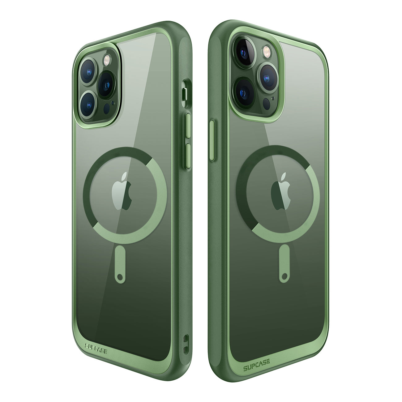 iPhone 13 Pro Max Case 6.7 Inch - Unicorn Beetle MAG Slim Clear Protective Cover with MagSafe Compatible in Green - Perfect for Daily Use, Travel & Wireless Charging
