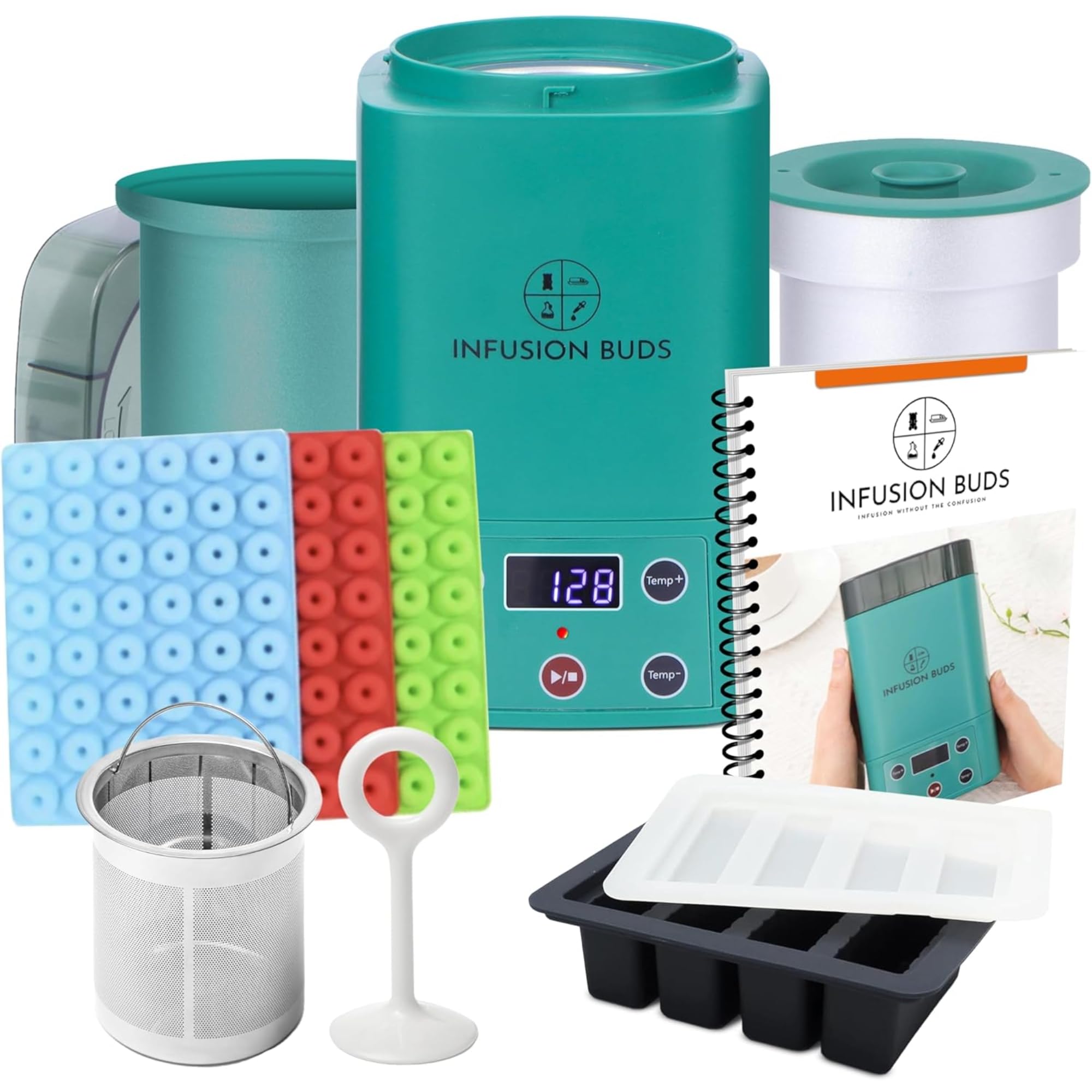 2-in-1 Decarboxylator and Infuser Machine | Magic Butter Maker & Herbal Oil Infuser with Compact Design | Includes Recipe Book & Accessories | Perfect for Making CBD Oil, THC Butter, and Cannabis Edibles at Home