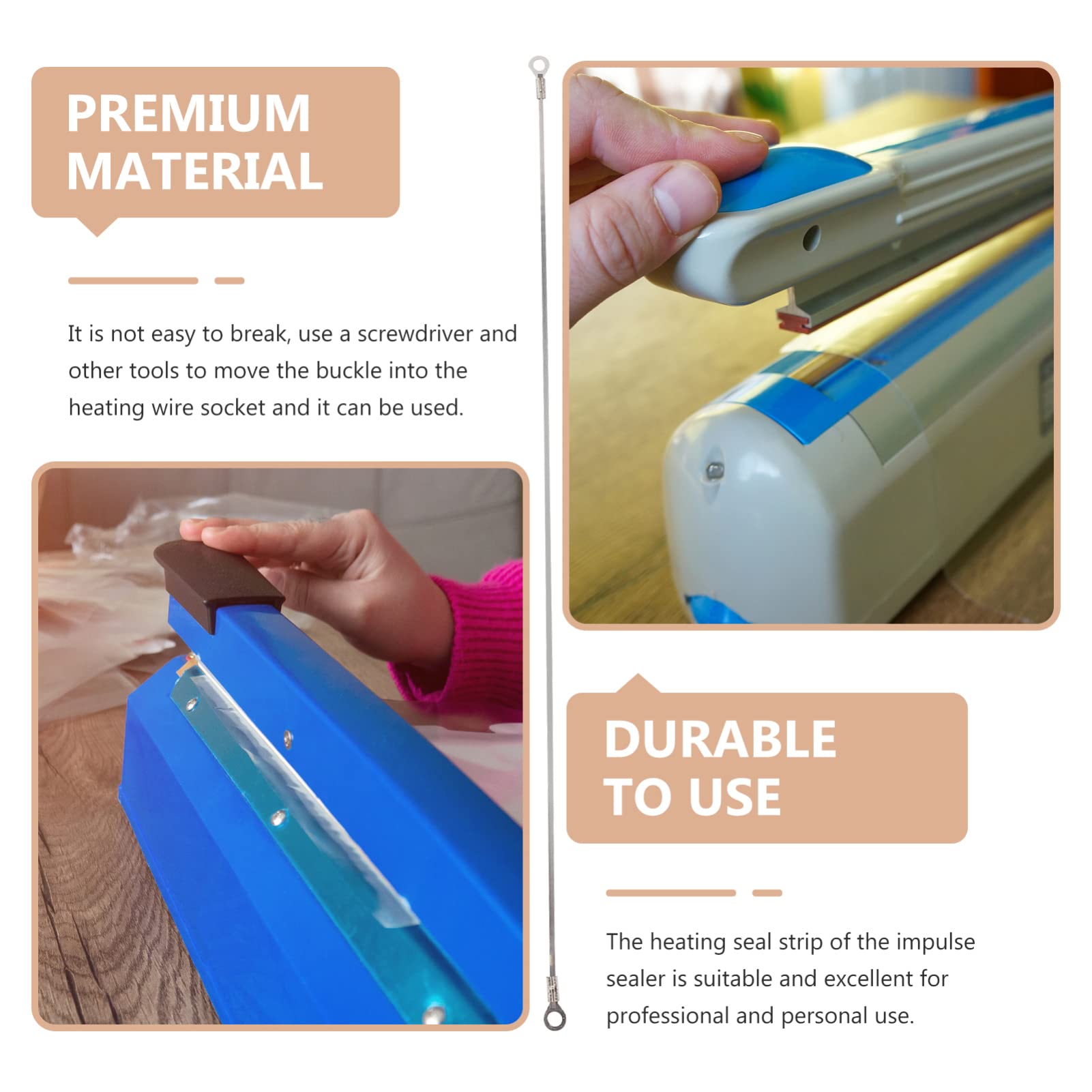 5 Pcs Impulse Sealer Heating Wire Strips - Replacement Parts for Hand Sealer, Heat Sealer Machine - Perfect for Packaging Food, Crafts & Small Business Use
