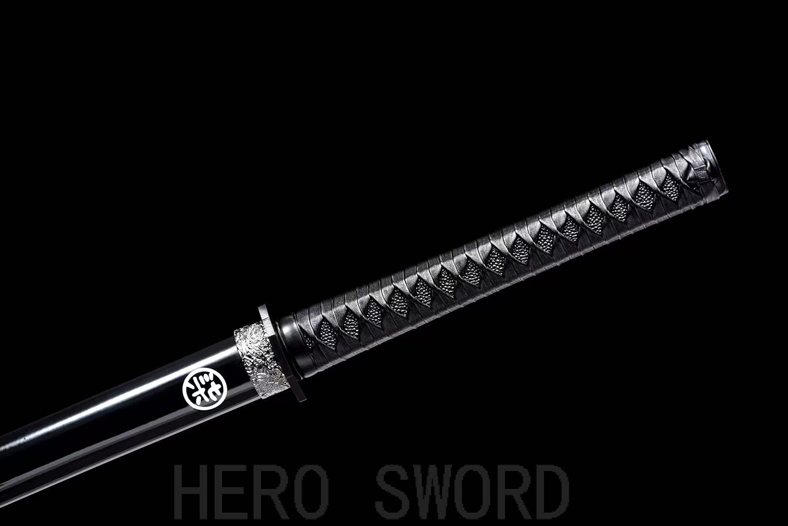 Assassin Five Six Seven Anime Replica Cosplay Katana - Shadow 柒 Japanese Samurai Sword with Blue Blade | Handmade 9260 Spring Steel | Perfect for Cosplay, Anime Conventions & Collectors (#5)