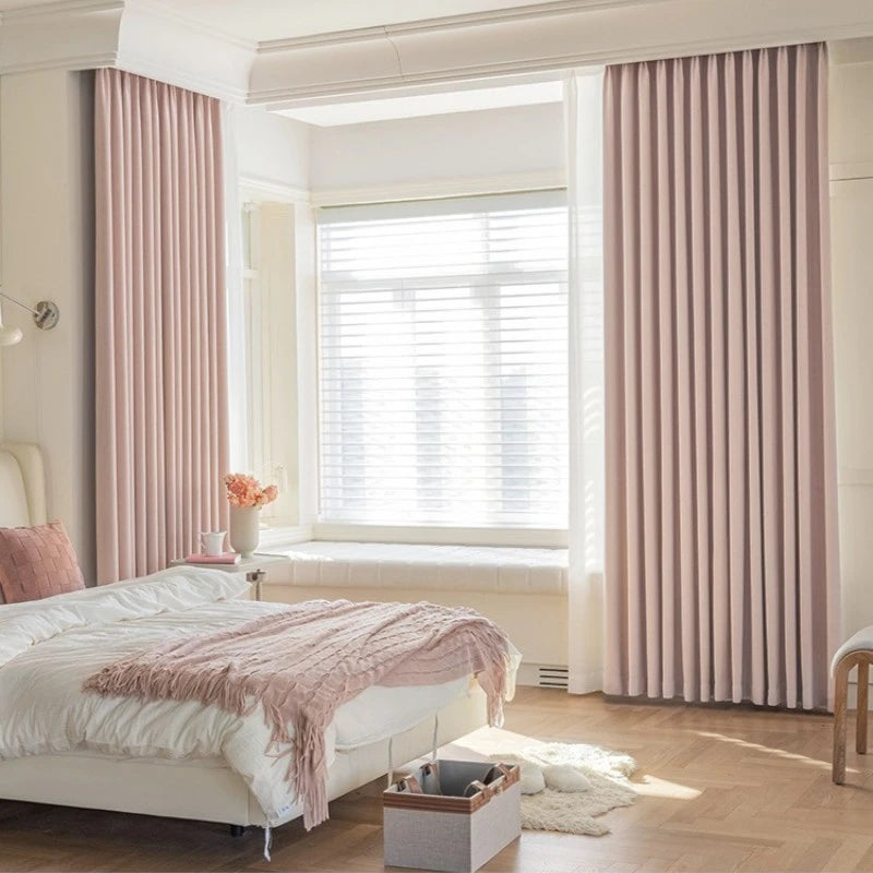 Holly Chenille Embossed Floral Blackout Curtains for Bedroom - Custom Size Thermal Insulated Window Drapes for Living Room & Nursery