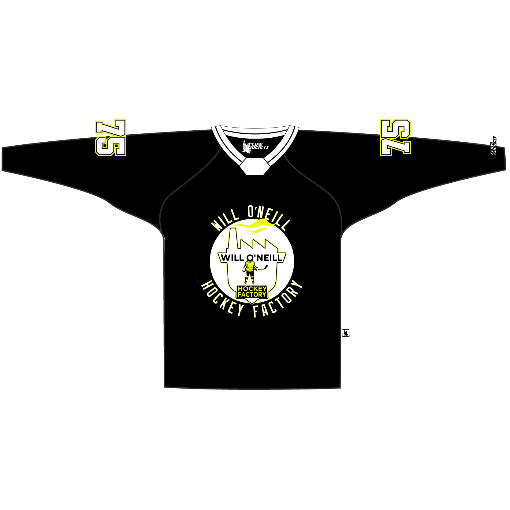 Youth & Adult Will O'Neill Hockey Factory Black Hockey Jersey - Official Team Replica Jersey for Ice Hockey & Street Hockey - Perfect for Games, Training, and Fan Wear