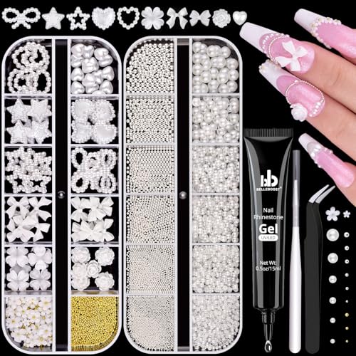 15 2 Boxes Nail Art Decos Set 37+Glue
