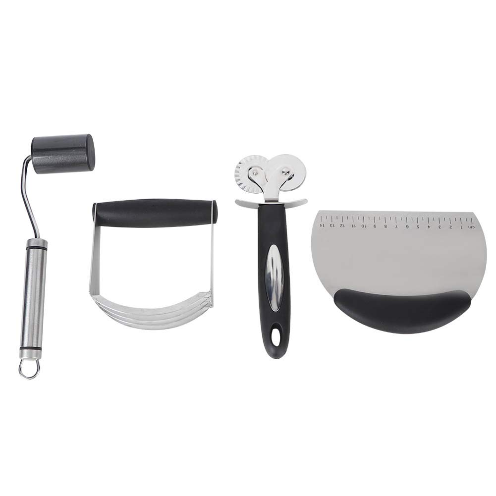 Premium Stainless Steel Pizza Cutter Wheel & Dough Blender Set - Professional Baking Tools for Homemade Pizza, Pastry, Cookies - Ideal for Home Kitchen, Restaurant, and Baking Enthusiasts