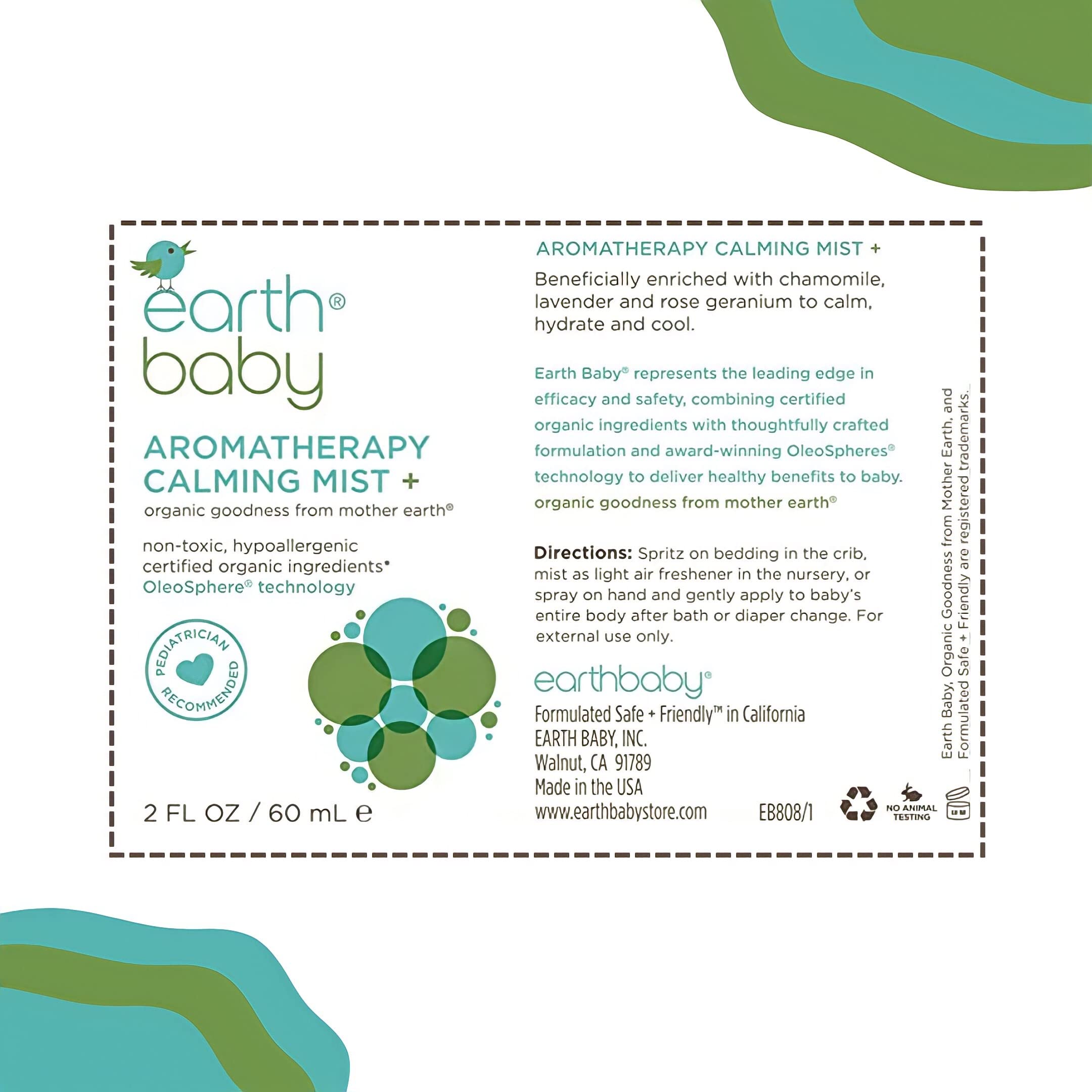 Organic Baby Calming Mist - Hypoallergenic & Natural for Sensitive Skin | Perfect for Bedtime & Travel