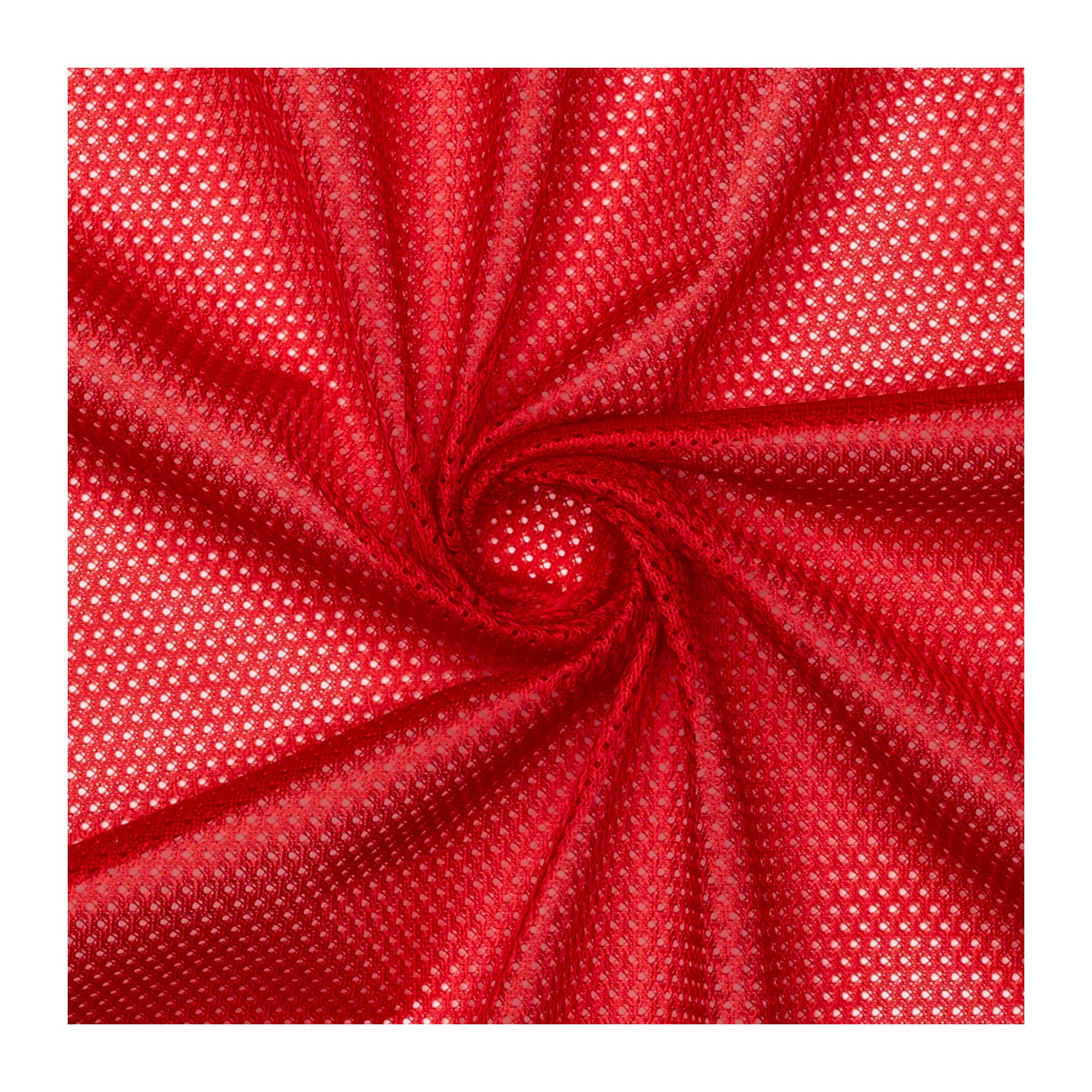 Pico Textiles 10 Yards Red Polyester Micro Mesh Jersey Fabric - 60