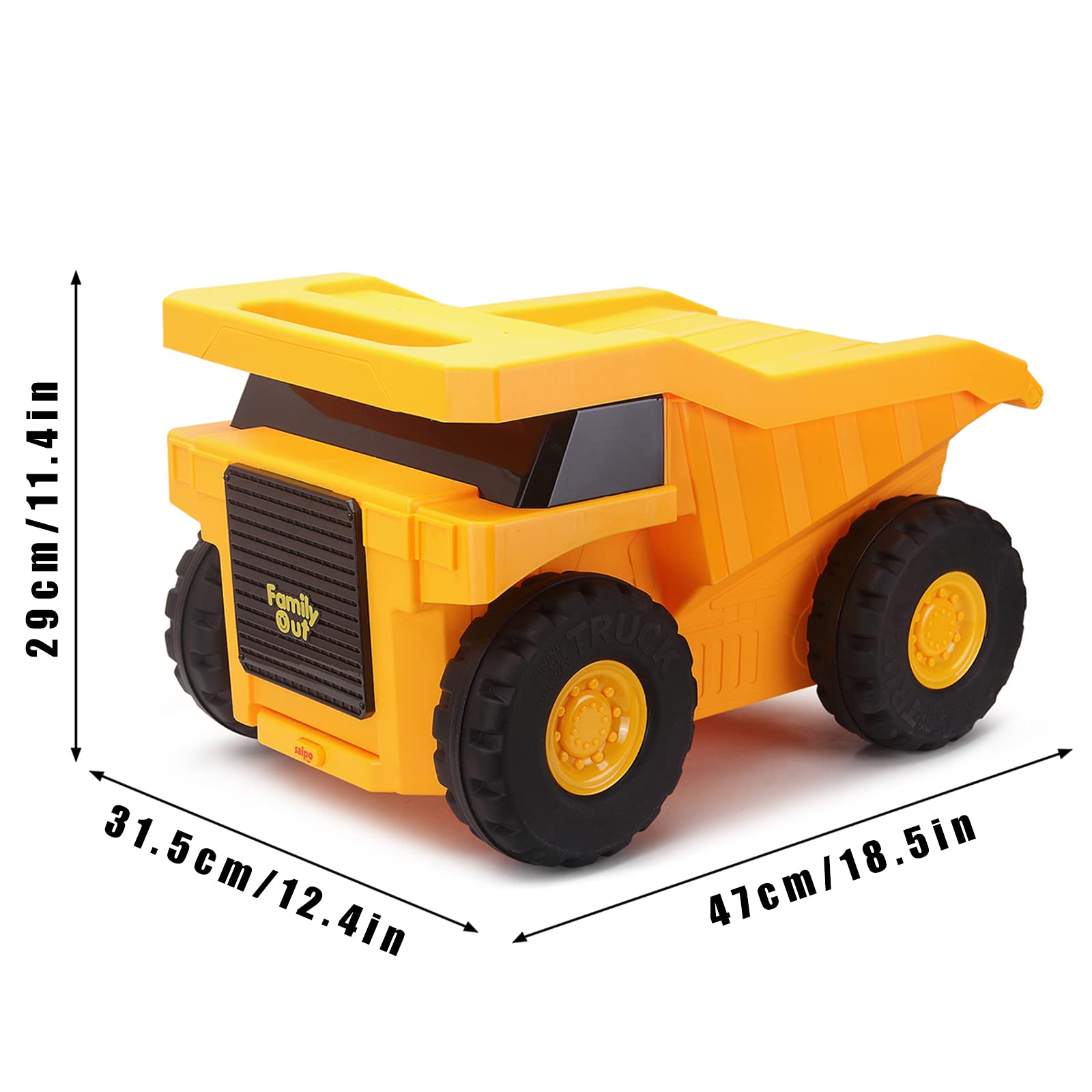 Monster Truck Design Kids Travel Suitcase - Lightweight Toddler Luggage with Smooth Rolling Wheels (Yellow) - Perfect for Airplane Trips, Road Travel & Preschool Carry-On